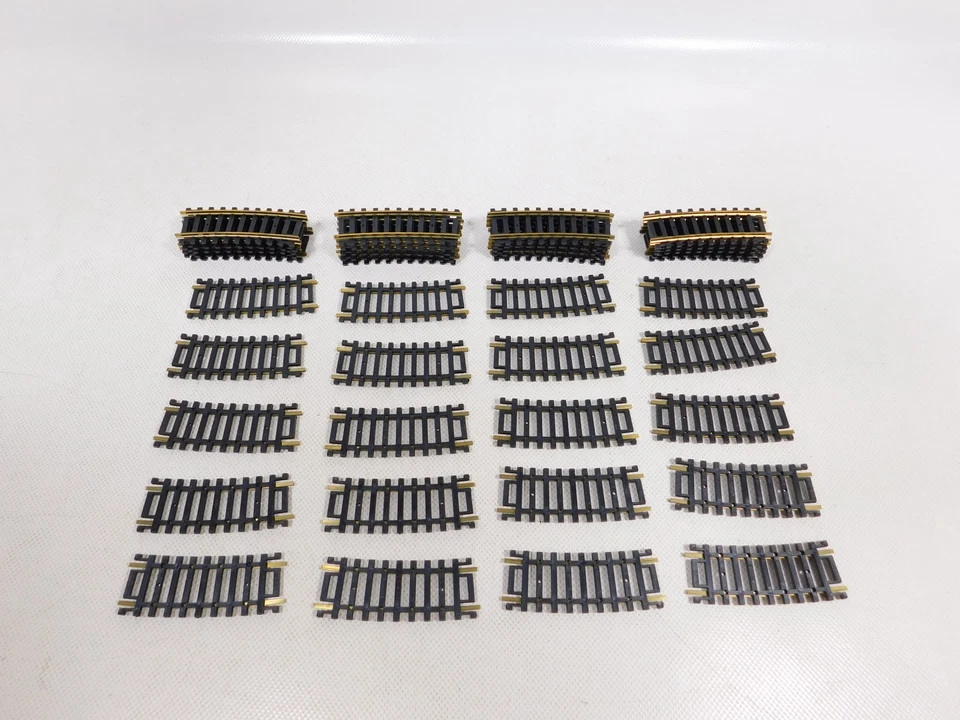 40x Roco H0 Dc compensating section Without Connector Track curved Brass # - Image 3 of 4