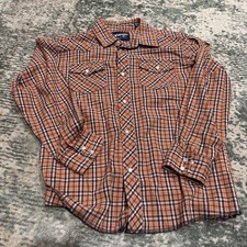 Vintage Wrangler Pearl Snap Western Shirt Youth L10-12