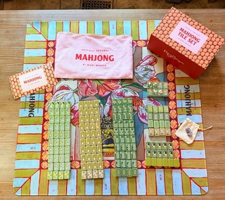 Mary Benson Mahjong tiles with matching mat