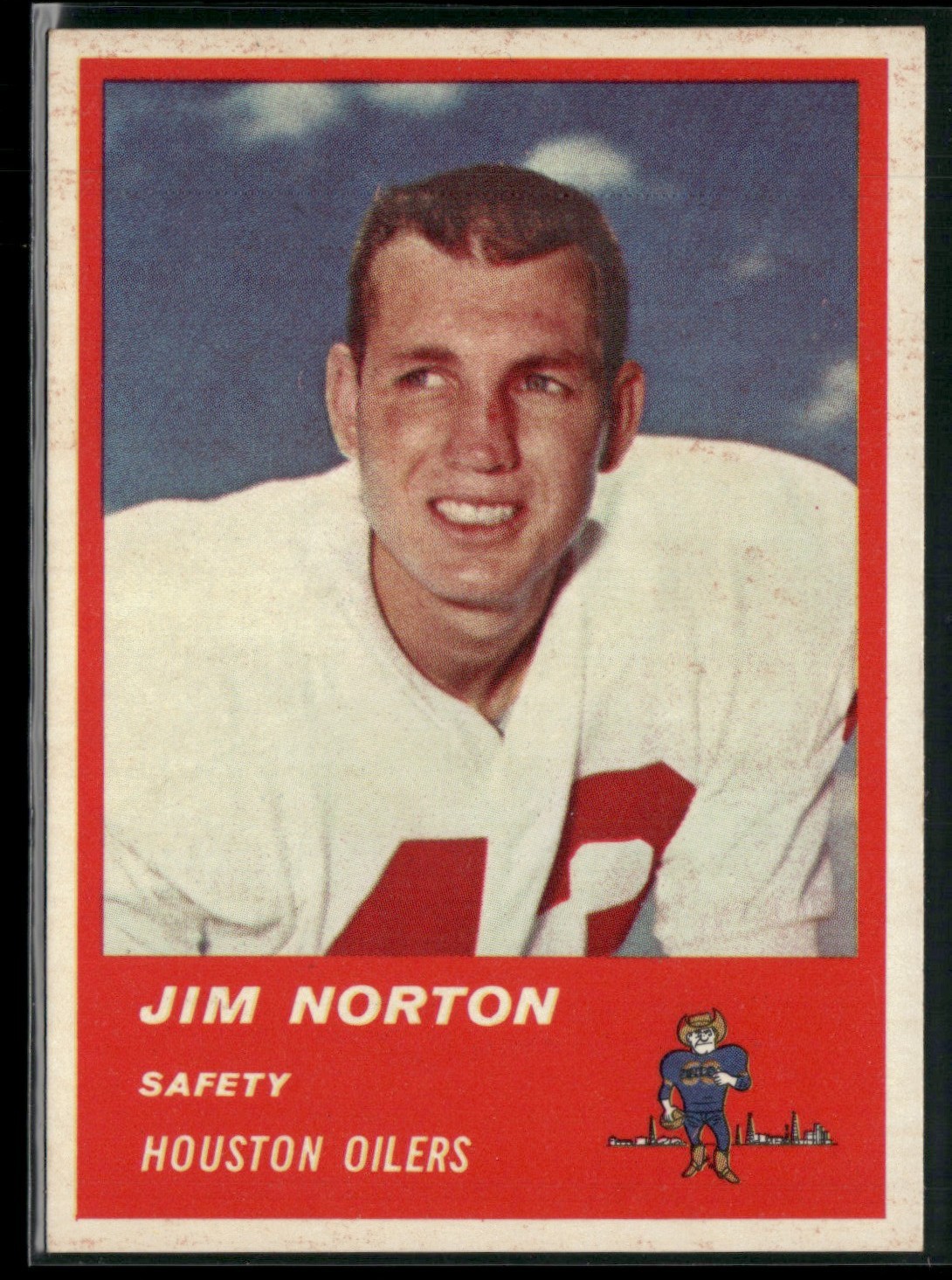 Jim Norton #40 Football Cards 1963 Fleer trading card — raw and PSA graded price guide