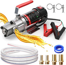 24V Gear Oil Transfer Pump, 3.2GPM Self Priming Marine Oil Extractor Pump