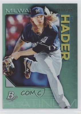 2020 Bowman Platinum Wal-Mart Teal /299 Josh Hader #87 18af
