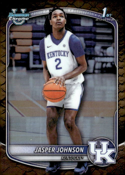 2025-26 Bowman #BCP-6 Jasper Johnson Chrome Prospects Reptilian Refractor