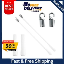 2 Pc 12/17 inch Blind Wand, Vertical Blinds Replacement Parts with Hook and Grip