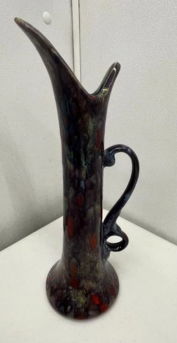 Vintage MCM Royal Haeger Pottery 408 19" Drip Glaze purple Vase