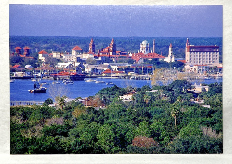 Panoramic View St Augustine Florida FL Postcard Unposted Nations Oldest City
