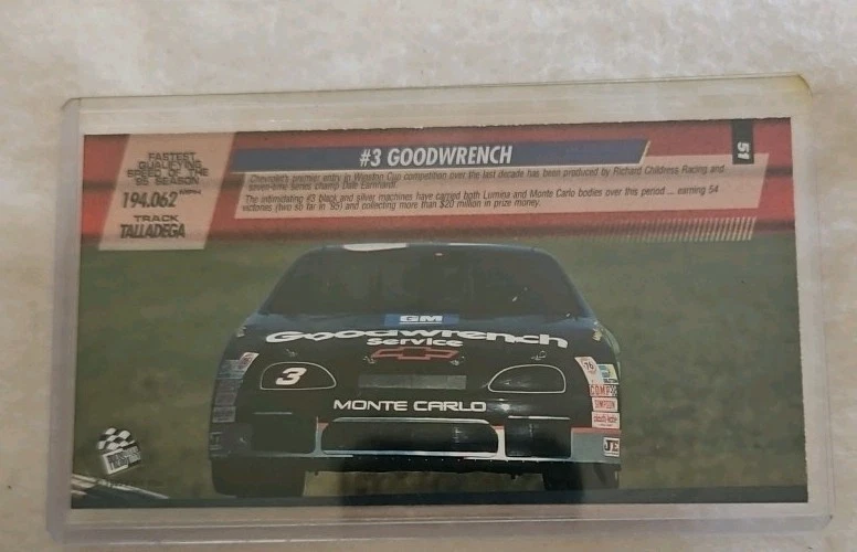 1995 Press Pass Optima XL Nascar- Monte Carlo Assault #3 Red Hot Card #51 - Image 2 of 2