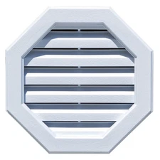 US22 In. X 22 In. Polypropylene White Octagonal Gable Vent-240330044