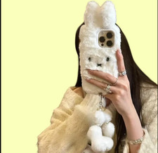 iPhone case fur strap Miffy case