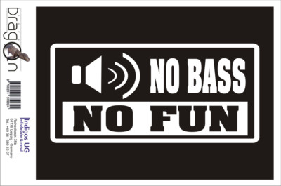 Aufkleber / Autoaufkleber - JDM / Die cut - No bass no fun - 210x100mm DE-6396 