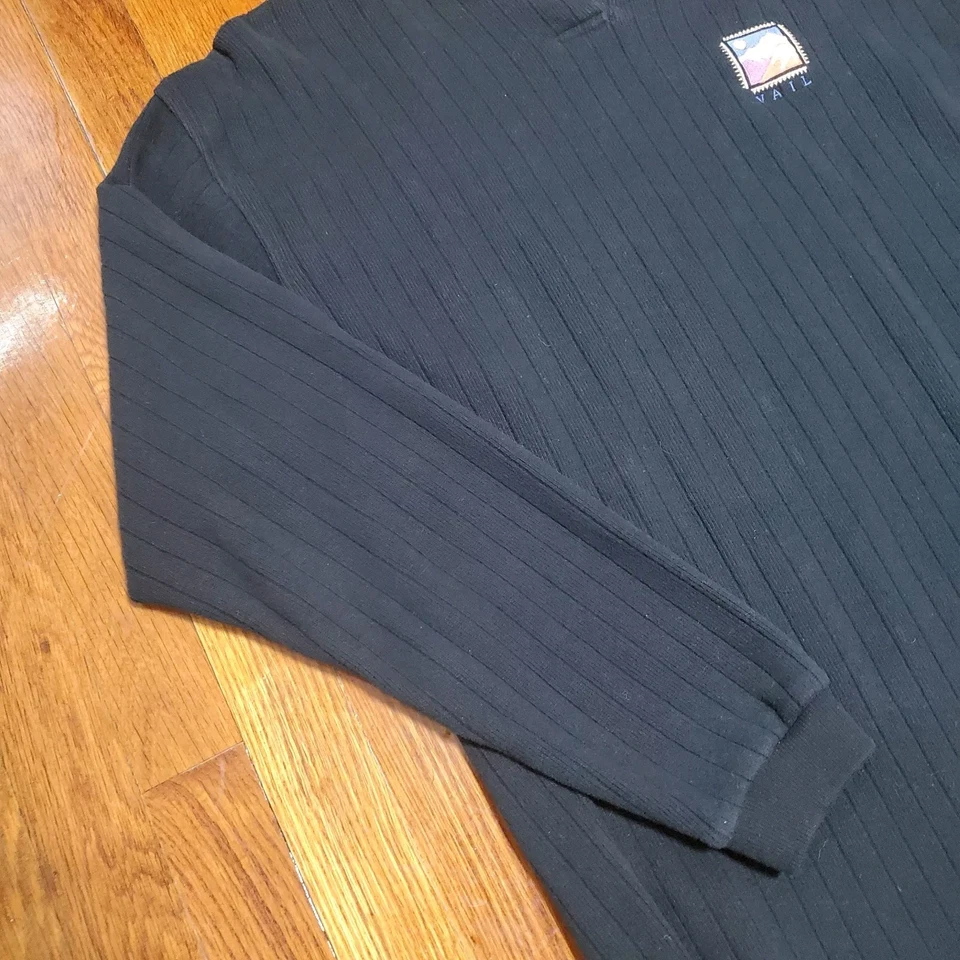 Винтажный свитшот Vail Colorado с вышитым логотипом 90-х Hanley черный размер XL для взрослых - Изображение 2 из 4