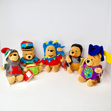 Walt Disney Store Winnie the Pooh Lot of 5 Different Mini Bean Bag Plush NWT