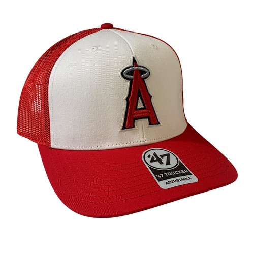 Los Angeles Angels '47 Brand Red Freshman Snapback Adjustable Trucker Hat OSFM