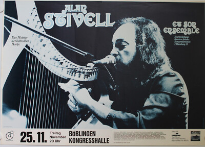 Alan Stivell, Meister der keltischen Harfe, Poster, Plakat, Live, Konzert, 1977