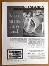 1946 LOCK JOINT PIPE rivista AD ~STUART-BRUMLEY Corp., Baltimora ~ BARBER-GREENE