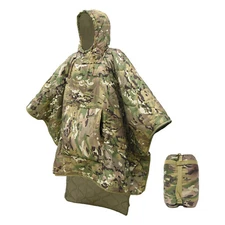 Bionic Coating Outdoor Camo Hooded Sleeping Bag for Portable Mountaineering Camp