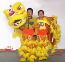 Chinese Lion Dance Mascot Costume Pure Wool South Lion two Children Props 