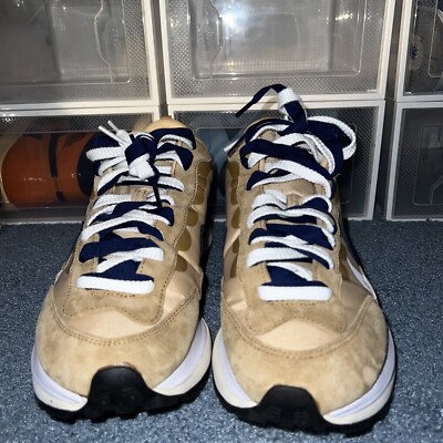 sacai x vaporwaffle tan navy