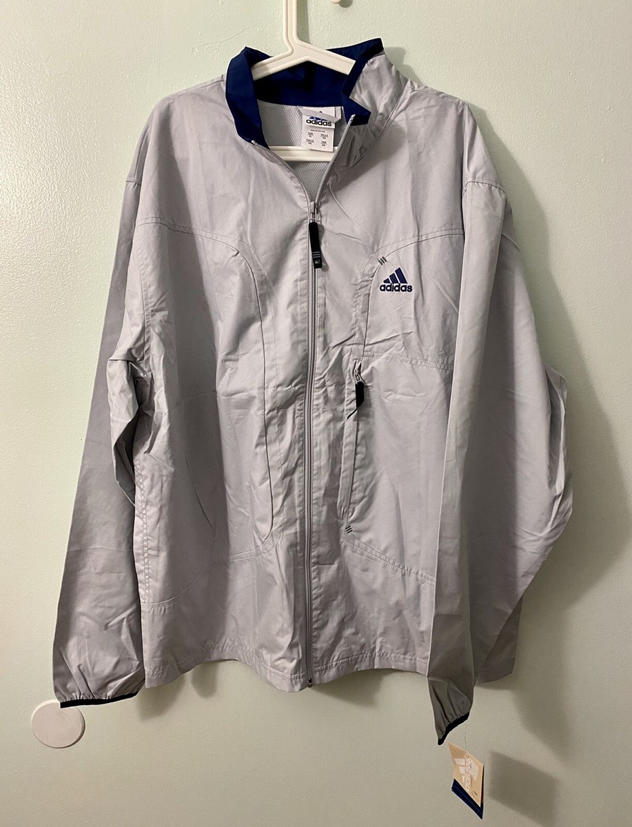 NWT! MENS Adidas SOLID Wind JACKET SIZE XL Zipped