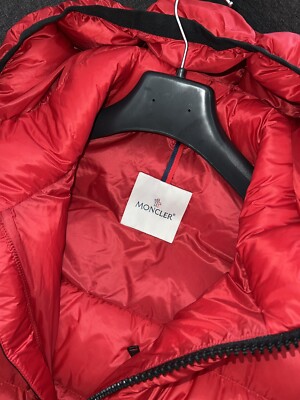 Authentic Men's Moncler Myosotis Red Quilted Down Puffer Padded