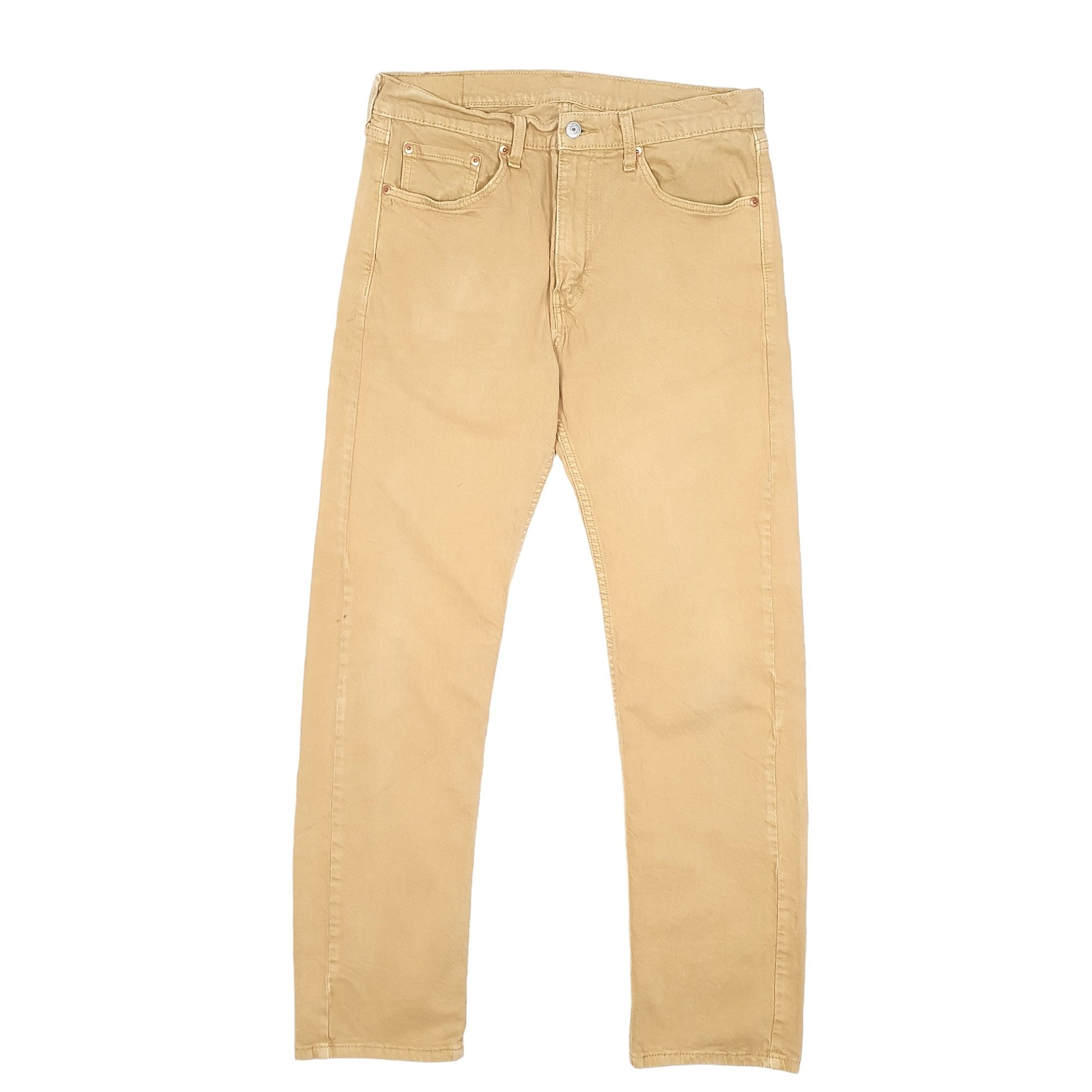 LEVIS 505 Jeans Regular Fit Tan Denim Trousers Mens W32 L32 image 2
