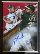 Nick Martini Rookie Card 2019 Topps Gold Label Framed Autographs Red #GLANM 