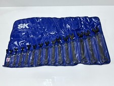 Sk Tools Usa Rare 14pc Block Oxide Combination Metric Wrench Set 6-19mm Kit Bag