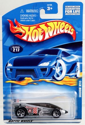 Hot Wheels Shadow Jet #53746 Never Removed from Package 2000 Silver SP5 1:64