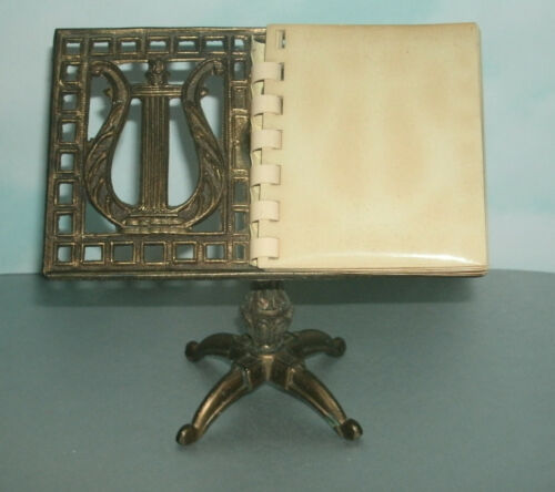 Miniature Brass Photo Album (Music Sheet Stand Style) For 2X3 Mini Print Picture - Picture 1 of 6