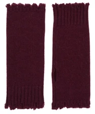 Frye Women's Potent Purple Frayed Edge Wool Arm Warmers NWT!
