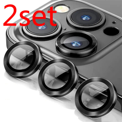 2sets Camera Lens Protector Covers Film For iPhone 16 Pro Max Plus Metal 15 14