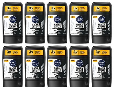 10 NIVEA MEN Invisible Antiperspirant 48h Anti-Marks Protection Deodorant Stick