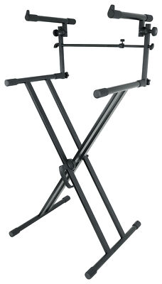 Rockville RKS42X X-Stand 2-Tier Keyboard or DJ Stand Fits Casio CTK-2550