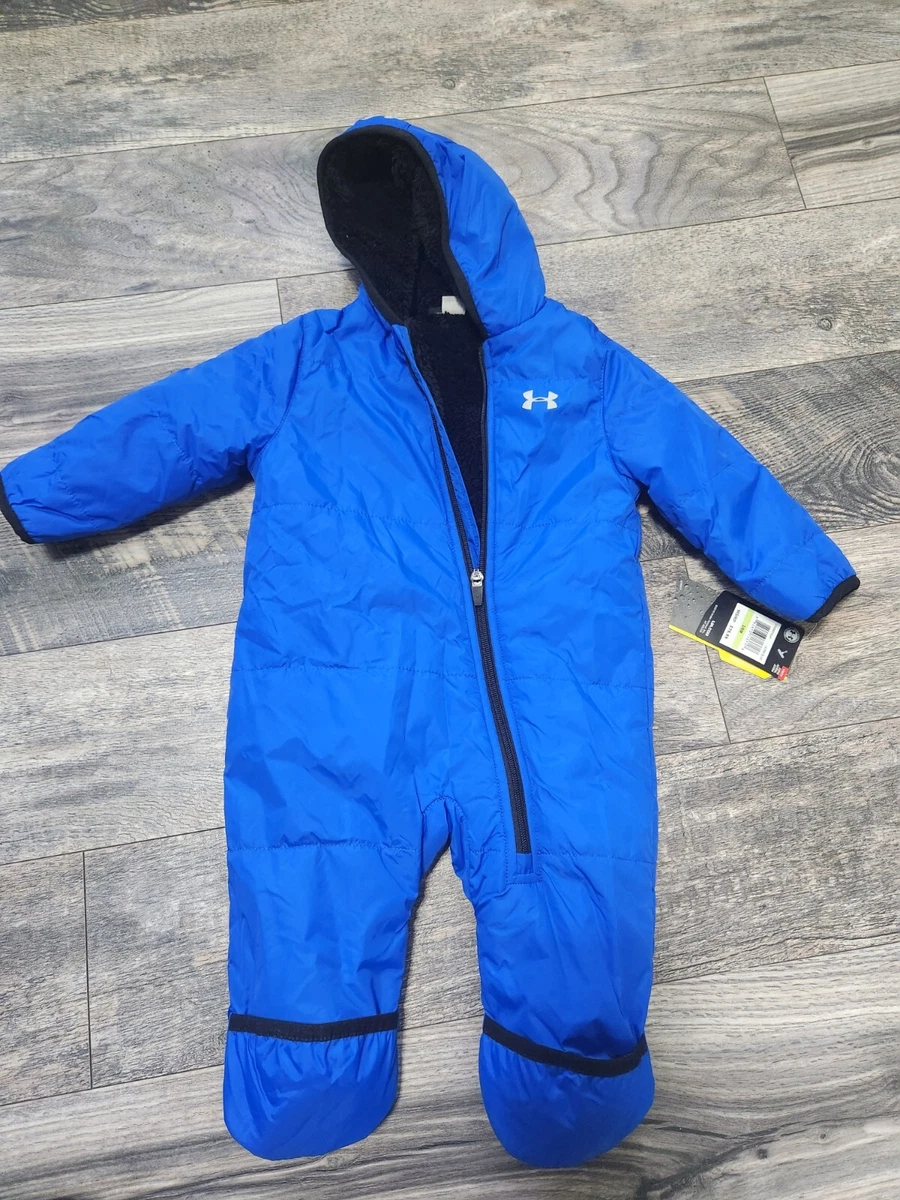 New Under Armour Snow Suit Blue full zip hooded winter jacket 3 6