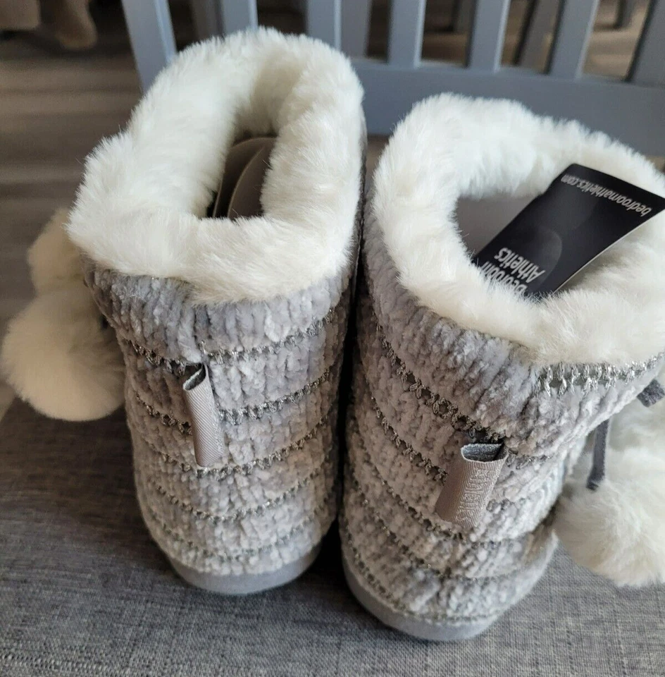 Botas de atletismo de dormitorio Kylie Chenille tejidas - gris traza - S (Reino Unido 3/4) Foto 3 de 4