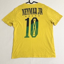 Nike Men  s T-Shirt Nike Football Neymar Jr 10 Brazil Tee Crew Size Large