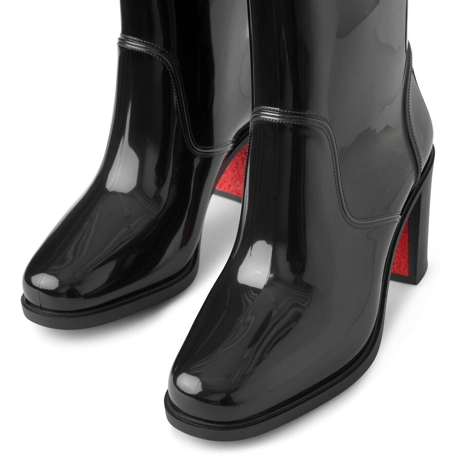 $745 CHRISTIAN LOUBOUTIN LoubiRain Platform Rain Boots (35 EU; 5