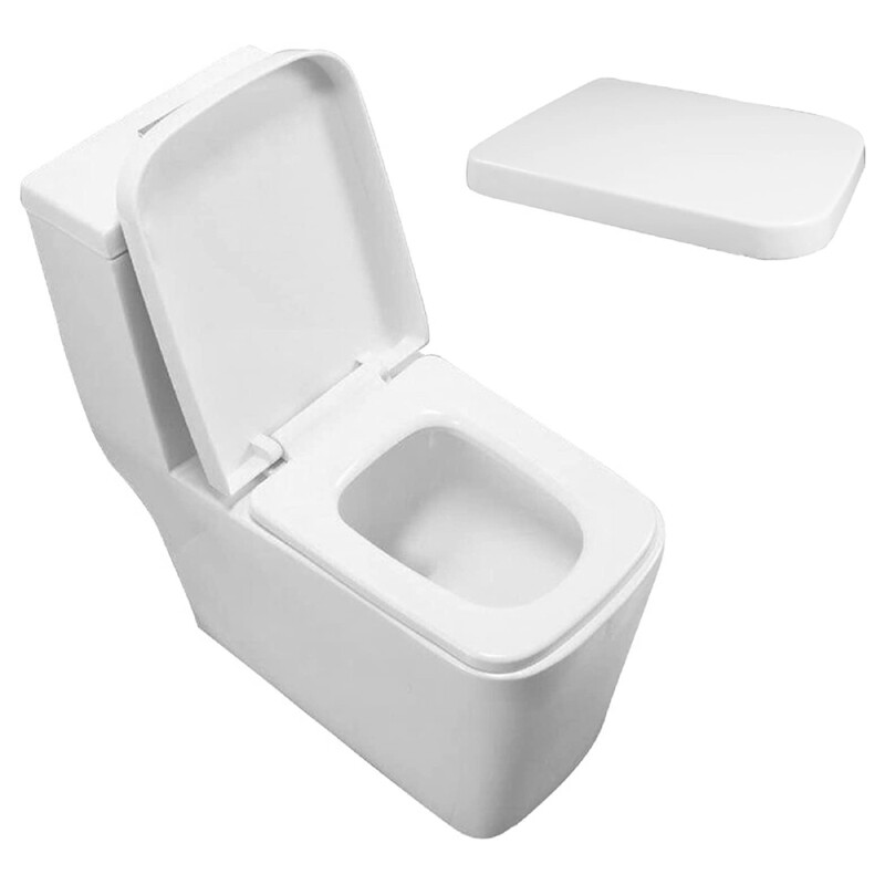 Luxury Square Toilet Seat Heavy Duty White Soft Close Top Quick Release Hinges eBay