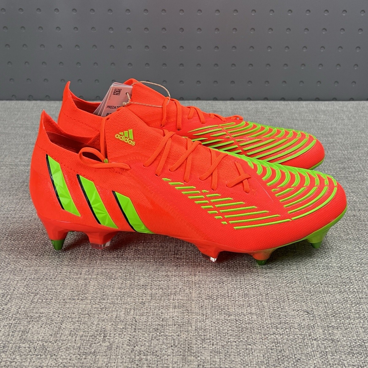 Adidas Predator Edge.1 SG Soccer Cleats Solar Red Orange New