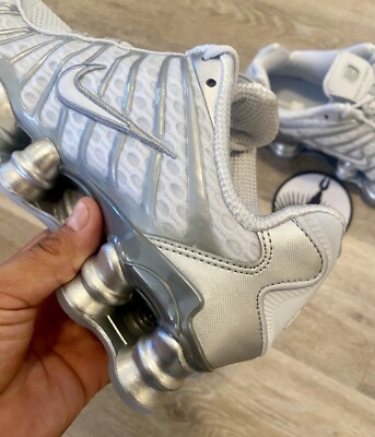 Nike Shox TL 'Chrome' Pure Platinum White AR3566-003 Women's Size