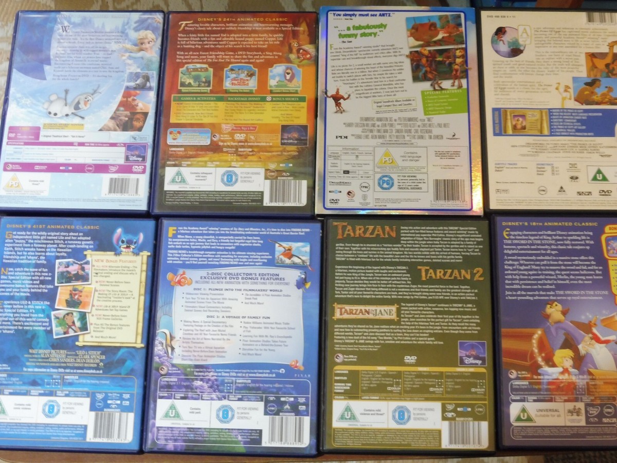 Disney & More DVD Assortment C - Tarzan, Lilo & Stitch, Frozen