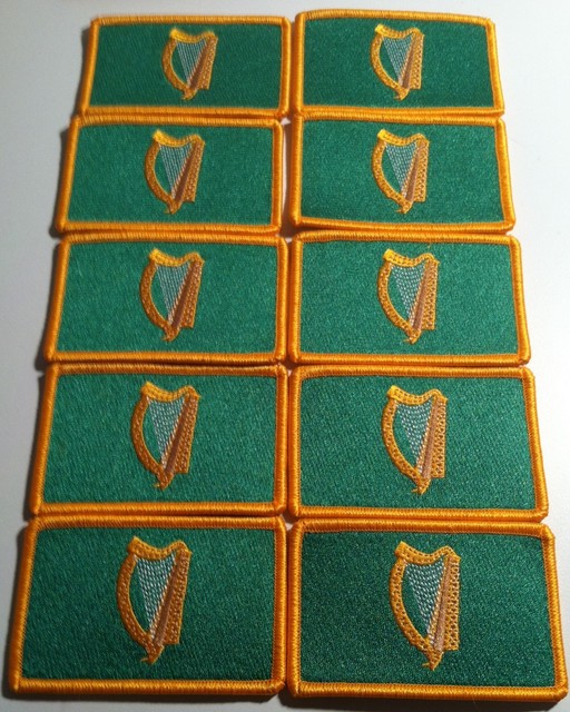 10 IRELAND Flag Patch with VELCRO® brand fastener Military IRISH Emblem
