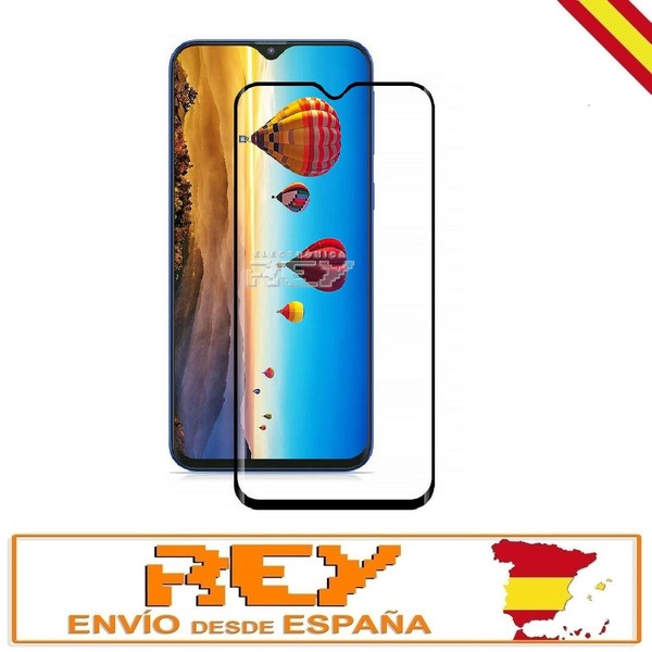 Cristal Templado Completo 3D 5D para SAMSUNG GALAXY M20 Protector Negro p1220