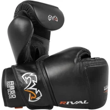 RIVAL Boxing RB50 Intelli-Shock Compact Leather Bag Gloves, Premium D3O Padding