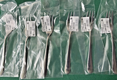 WMF NIB Set 6 Cromargan Germany Merit Crom Protect Desert Cake Fork 6 1/8''