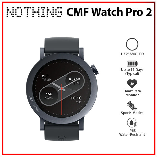 【新品・未使用】Nothing Watch Pro ダークグレー NOTHING CMF Watch Pro 2 DARK GREY 1.32