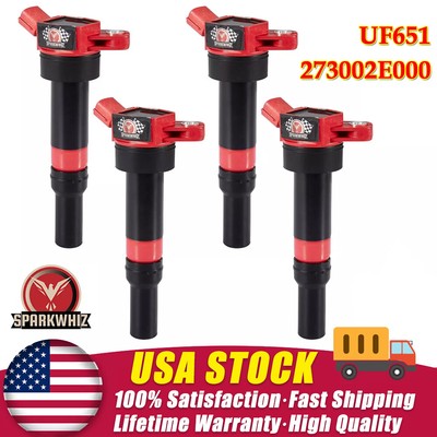4Pack High Performance Ignition Coil UF651 For Kia Soul Forte Hyundai Elantra US
