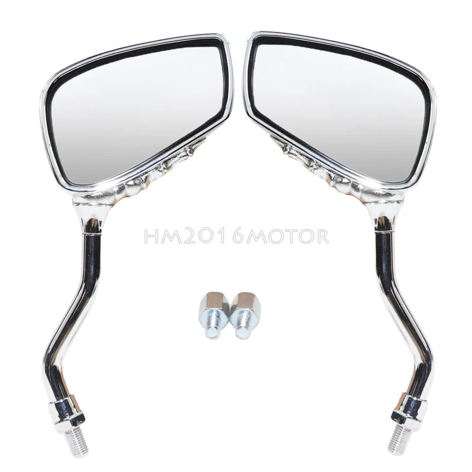 Espejos retrovisores calavera cromados para Honda VTX 1300 1800 TIPO R S N F T Foto 4 de 4