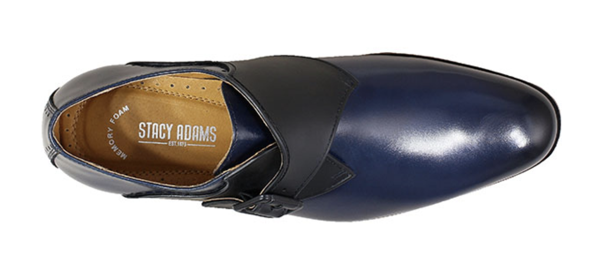 NWT Stacy Adams Men’s Sutcliff Plain-Toe Monk-Strap Dress Shoes Stacy Adams Bayne Leather Cap Toe Double Monk Strap Dress  main image 2