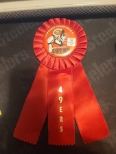 SAN FRANCISCO 49ERS WORLD CHAMPION RIBBON RARELY SEEN LET ALONE FOUND